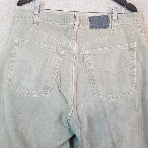 VTG Levis Silver Tab Men (36x32) Straight Loose Grey Jeans Y2K USA Distress (913 - Picture 4 of 16